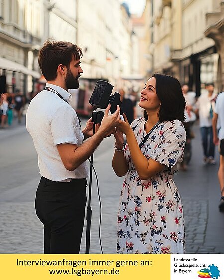 Sie recherchieren zum Thema Glücksspielsucht?

Sie arbeiten an einem journalistischen Beitrag und suchen Expert:innen, Fachstimmen oder Betroffene, die ihre Erfahrungen teilen möchten?

Unsere Pressestelle unterstützt Sie gerne.

 Jetzt Kontakt aufnehmen:
https://www.lsgbayern.de/infos-materialien/presse/allgemein