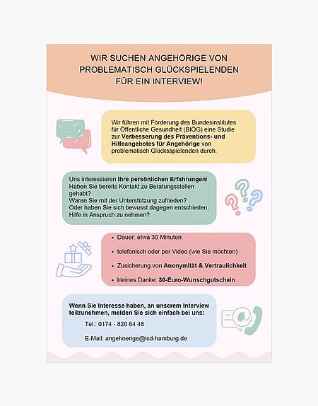 Wir weisen auf eine Studie hin - wer Interesse hat, kann sich hier anmelden:

angehoerige@isd-hamburg.de